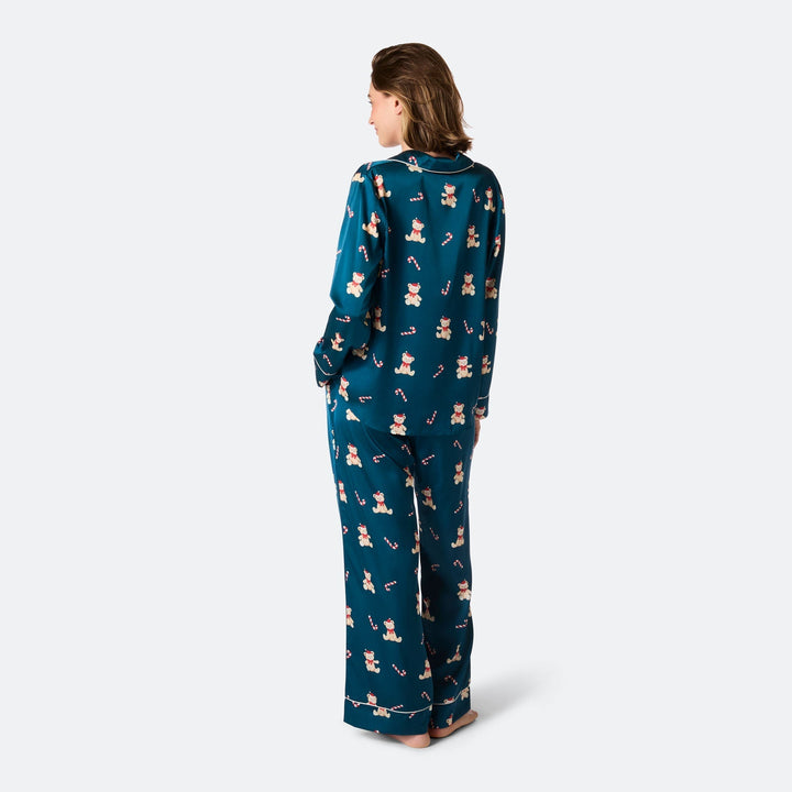 Nalle satiininen joulupyjama naisille