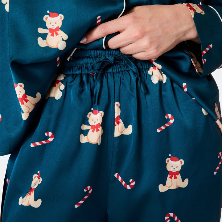 Nalle satiininen joulupyjama naisille