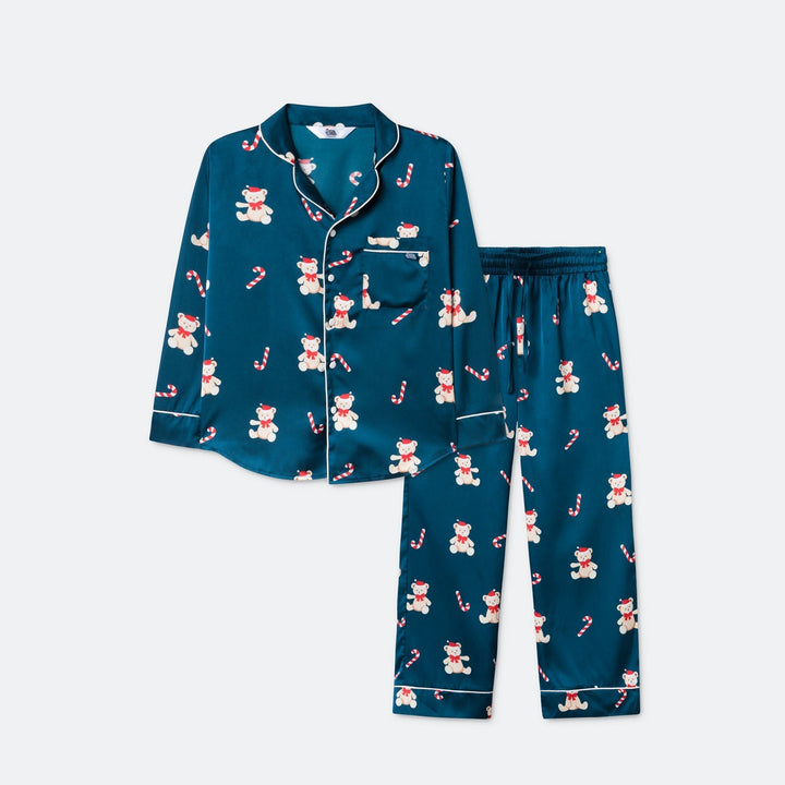 Nalle satiininen joulupyjama lapsille