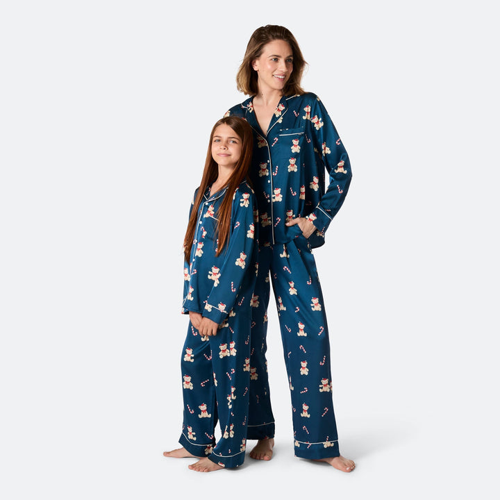 Nalle satiininen joulupyjama naisille