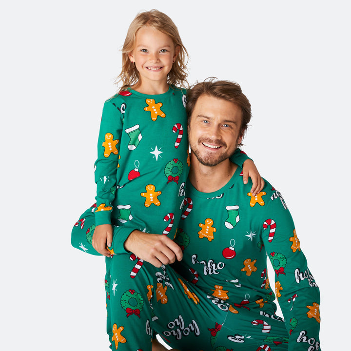 Vihreä hohoho-joulupyjama miehille