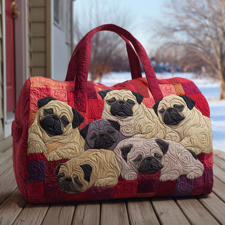 Snuggle Pug -tikattu Duffel-laukku
