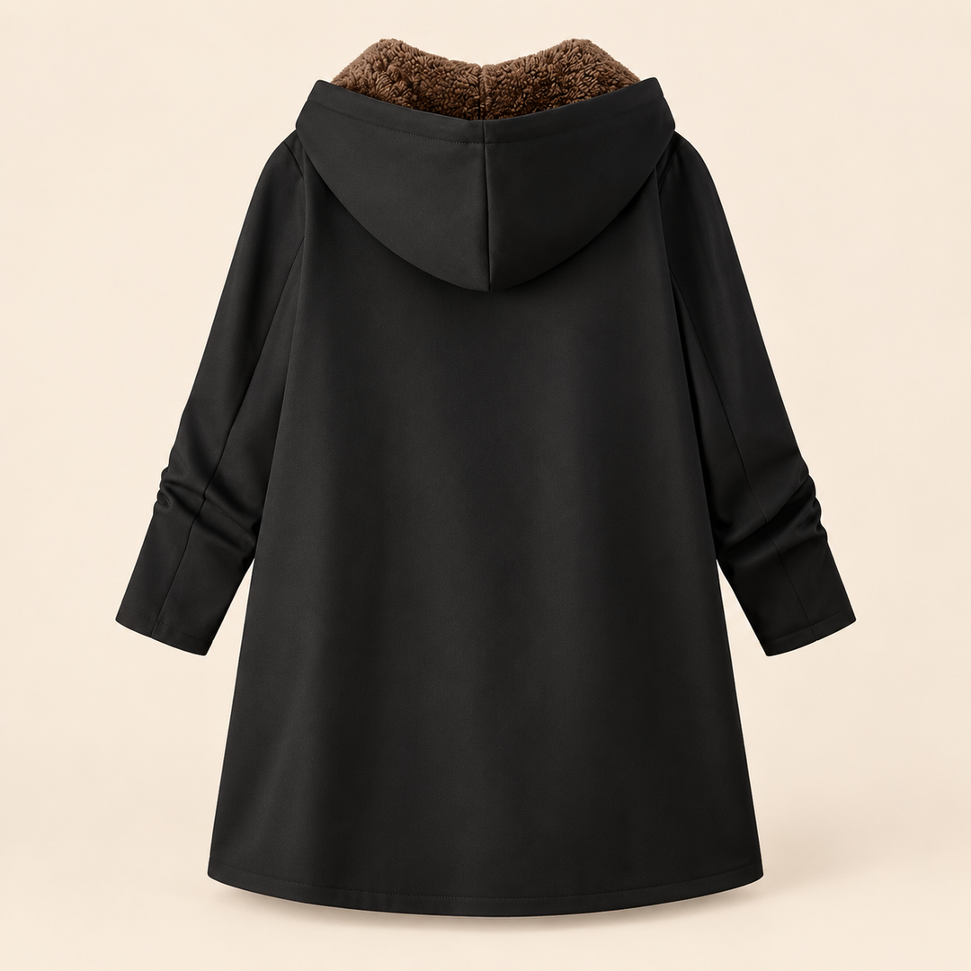 Marthe™ | Sherpa-vuorattu huppumanteli