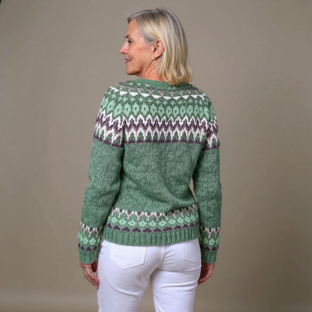 Liisa | Fair Isle -kuvioitu neuletakki