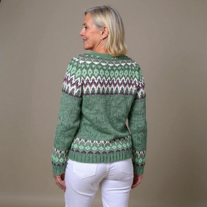 Liisa | Fair Isle -kuvioitu neuletakki