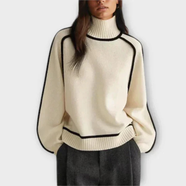 Emilia - Tyylikäs mekani ja elegantti pusero high neckissä