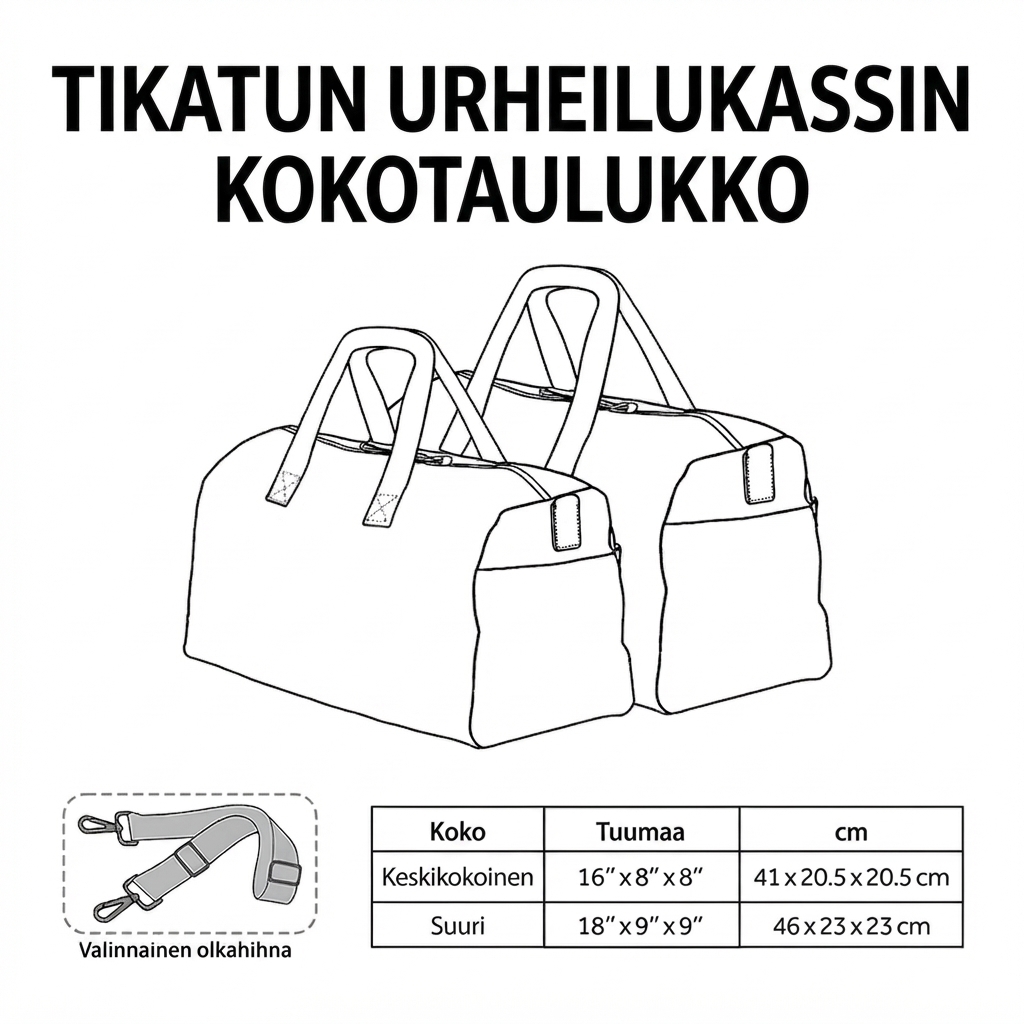Tiny Steps -tikattu duffelilaukku